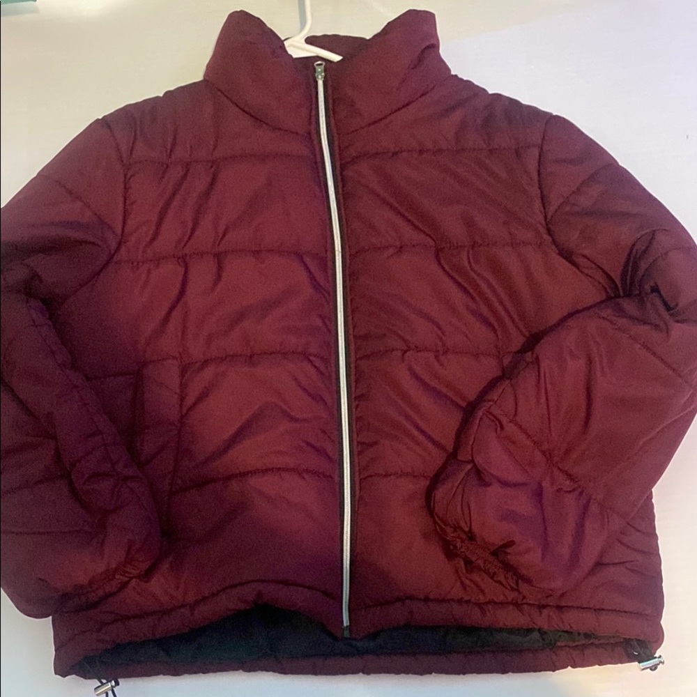 Burgundy Puffer Jacket